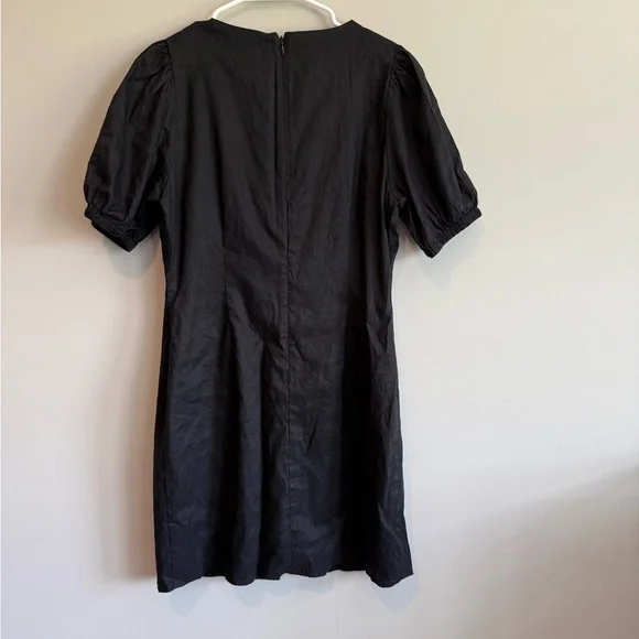 J. Crew Black and Gold Puff Sleeve Sheath Dress - Picture 7 of 10